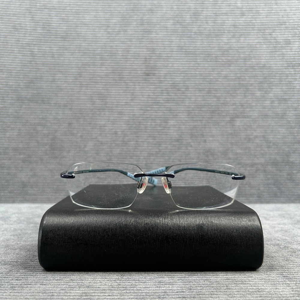 Maui Jim MJO 2511-06 Rimless Y2k Eyeglasses Navy Blue Rectangular Frames Japan